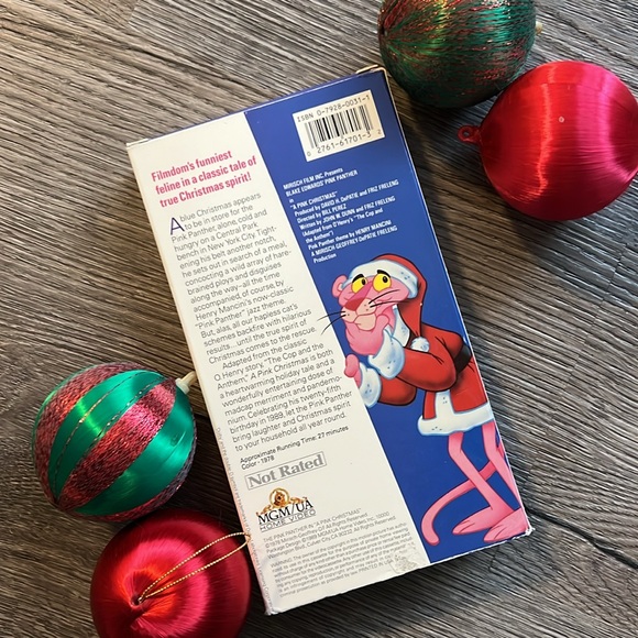 VINTAGE VHS Pink Panther A Pink Christmas, *UNTESTED* 1970’s retro nostalgia MGM - Picture 4 of 8